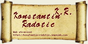 Konstantin Radotić vizit kartica
